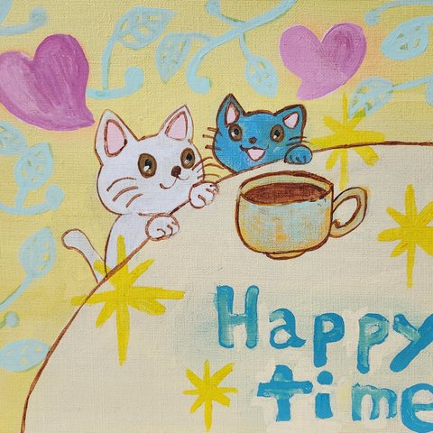 アクリル画【原画】Happy time