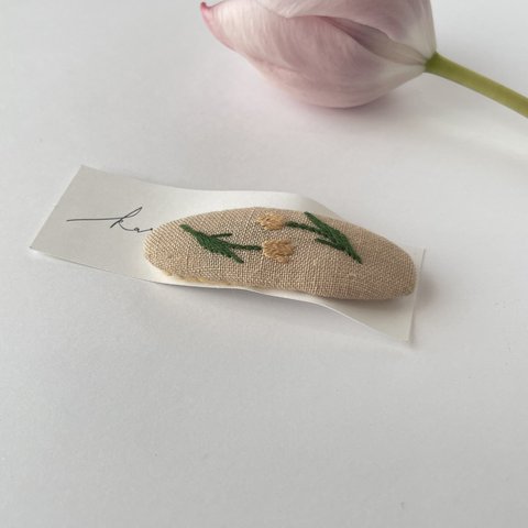 刺繍パッチンピン