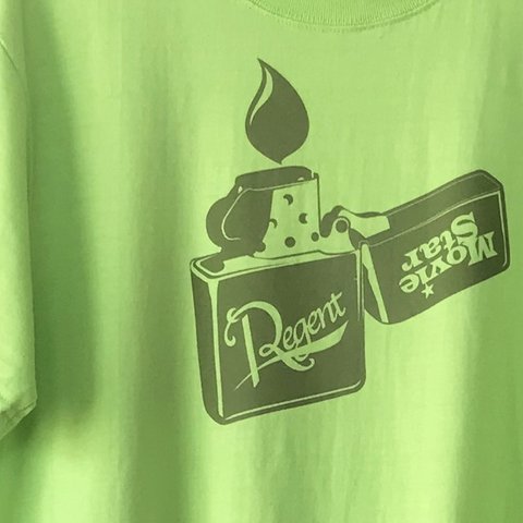 リスペクトデザイン Tshirt　「Zippo」 （M） ライムグリーン　抹茶色