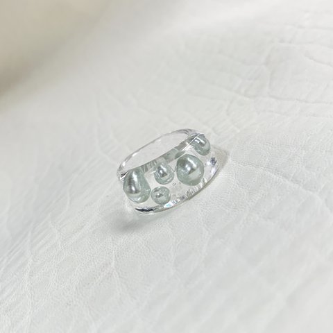 Pearl ring(mint gray・S)