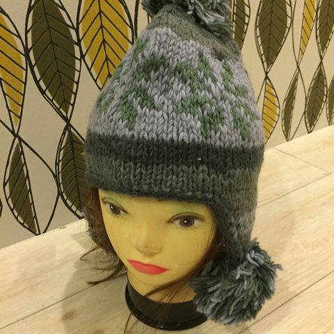 ニット帽 手編み