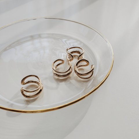 Double Series Earcuff 二連イヤーカフ ゴールド 2連 シンプル