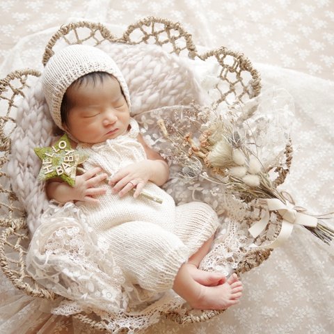 order♥︎new born bonnet & rompers set