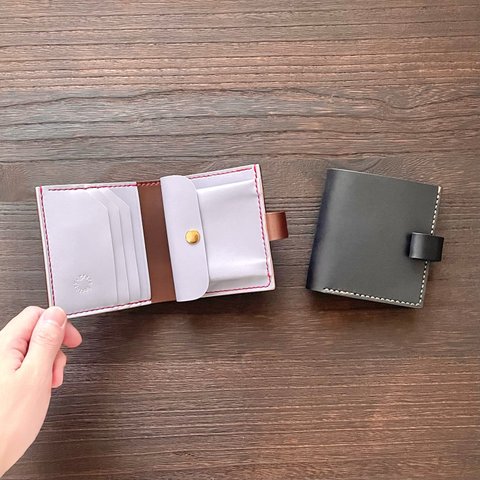 革色21色｜手帳のようなミニ財布m｜カラーオーダー〈受注製作〉