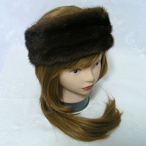 ¶ new antique fur ¶ スカンブラウンミンクファーヘッドバンド/スヌード2way