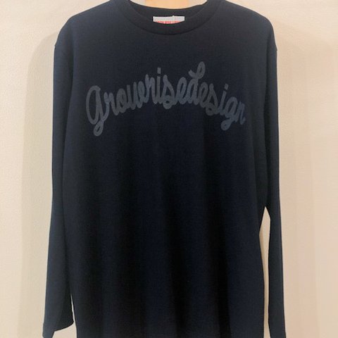 GROW RISE DESIGN　アーチロゴ　ロングスリーブTシャツ（ネイビー）