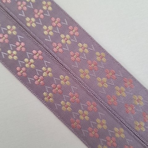 チロリアンテープ　刺繍リボン　レトロ　花柄