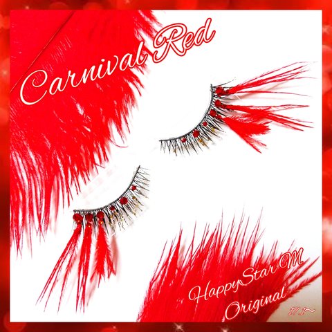 ❤感謝品★Carnival Red★partyまつげ カーニバル レッド●送無料●即買不可