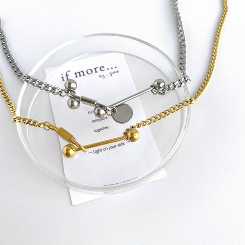 design necklace 02 ⌘ ネックレス  シルバー  ゴールド ステンレス 構造式