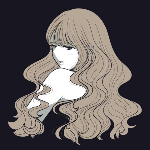 女の子　イラスト　ポストカード