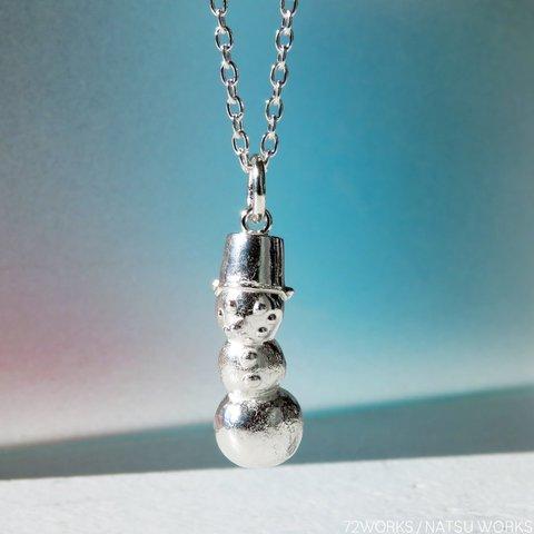 バケツをかぶった雪だるまの ペンダント / Snowman wear the Bucket Pendant