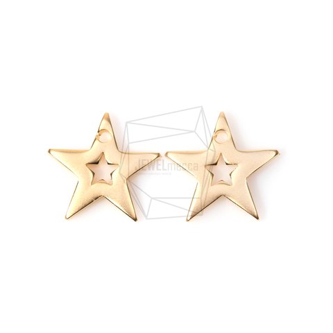 PDT-927-MG【2個入り】スターアウトラインペンダント,Star Outline Pendant