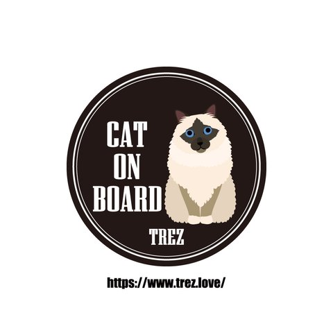 全8色 名前入り CAT ON BOARD バーマン ポップアート ステッカー