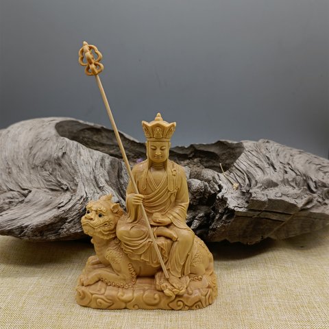 木彫り 仏像 地蔵王菩薩座像 彫刻 仏教工芸 崖柏 仏師で仕上げ