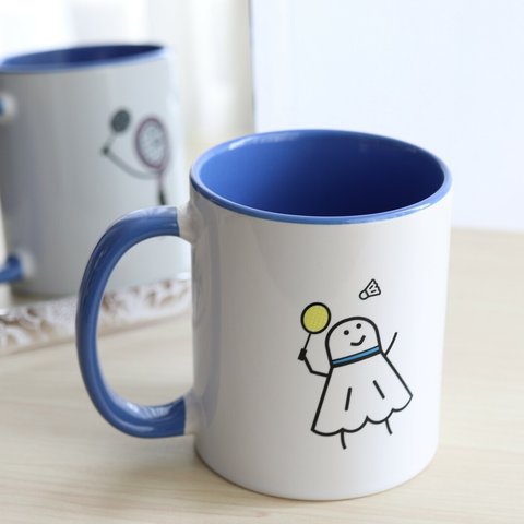 かわいいバドミントン🏸イラスト入りマグカップ