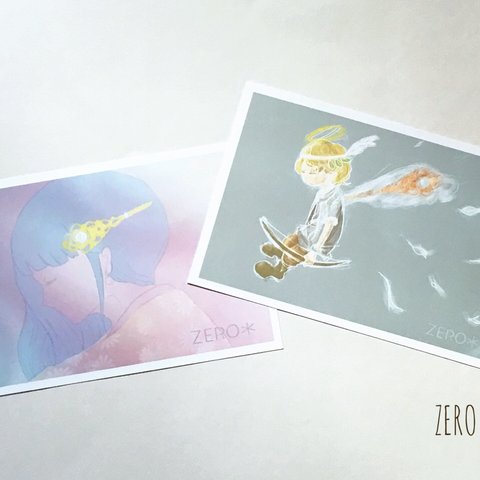 少女と天使 - postcard -