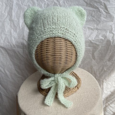 【完成品】teddy hat (green)