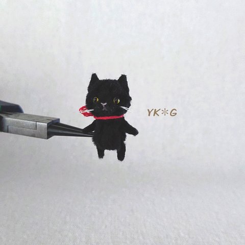 【受注制作】YK✽G　ミニミニ黒猫さん（ジョイントなし）