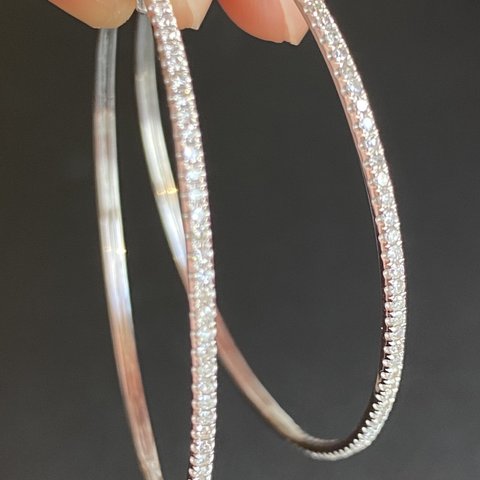 天然ダイヤモンドピアス0.8ct　k18