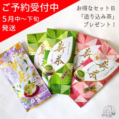 【予約限定】お得な新茶セットB「造り込み茶」プレゼント！2024年新茶