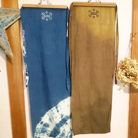 草木染め hemp cotton アイヌ越中褌 * 薬草染めainu麻ふんどし　 草木染め古代エアパン　