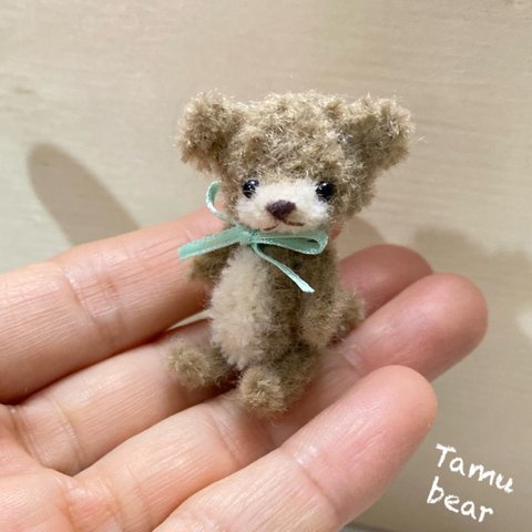 ミニチュア モールアート チビくま ココア テディベア**Tamu bear