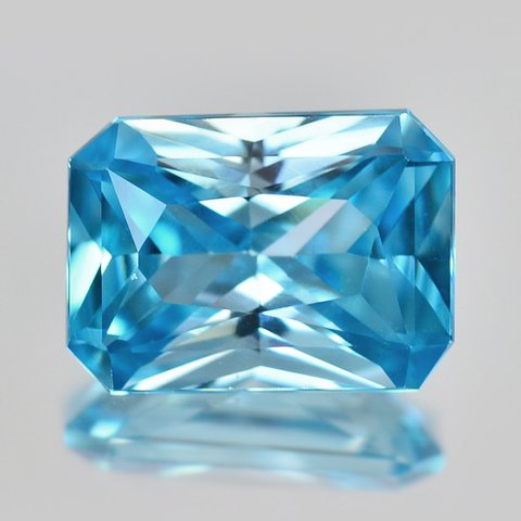 ソ付 ブルー ジルコン 1.367ct ルース ラディアント