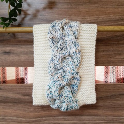 【SALE】引き添え糸の模様編みがかわいい♡ヘアバンド-10