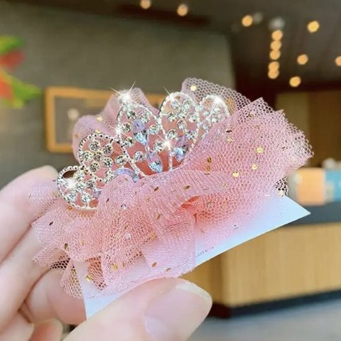 プリンセスティアラ👑ペットアクセサリー ヘアクリップ  daiancrownアクセサリー うちの子グッズ トップノット