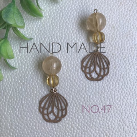 ワンコイン‼️キャンペーン🌴NO.47🌴ピアス  フラワーシャワー✖️アクリルビーズ