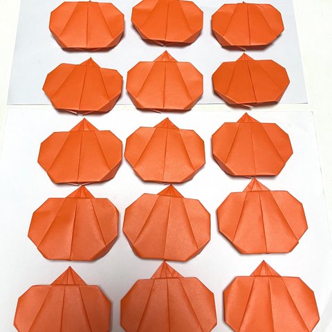 15個　ハロウィン　かぼちゃ　折り紙　ハンドメイド　壁面　パーツ　リース