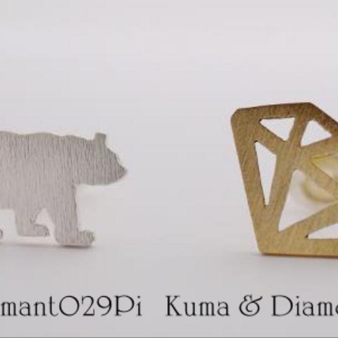 Kuma & Diamond　ピアス　【adamant029Pi】