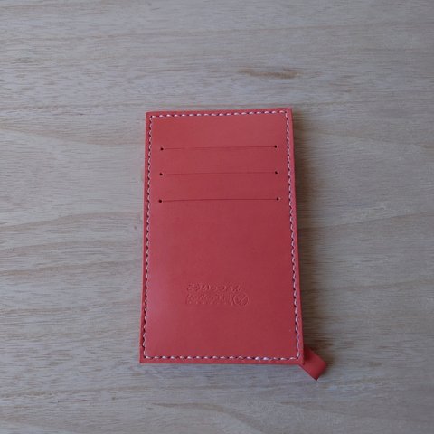 スリット式カードケース＆小銭入れ　ピンク