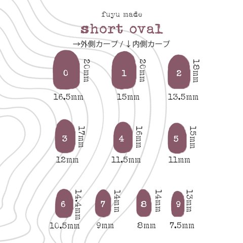 [サイズ計測チップ] ショートオーバル