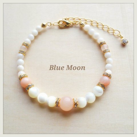 Apricot × White ・ブレスレット(gold)