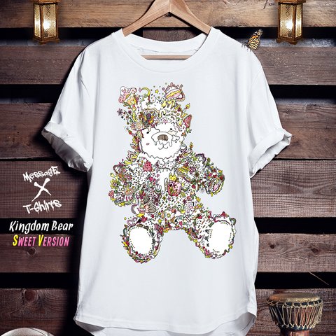 くまイラストTシャツ「Kingdom Bear [SWEETY]」