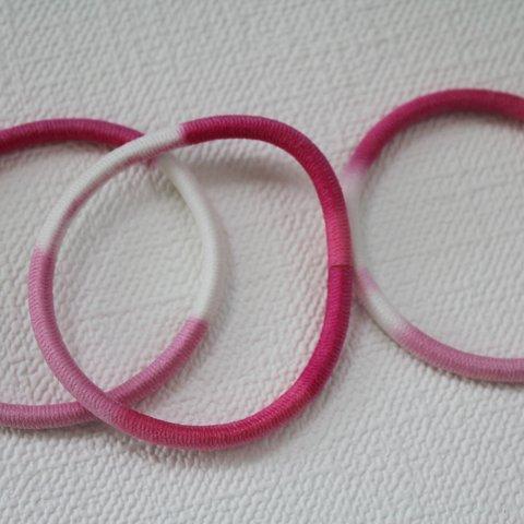 10個入〕日本製　ヘアゴム　ピンク
