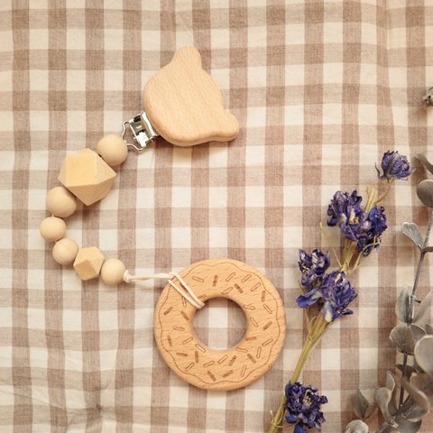 wood baby teether *donuts 歯固め