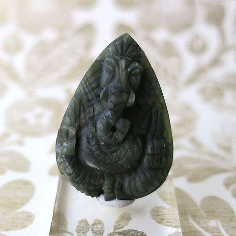 【ガネーシャ カービング/セラフィナイト】天然石 パワーストーン ルース 彫刻 コレクション