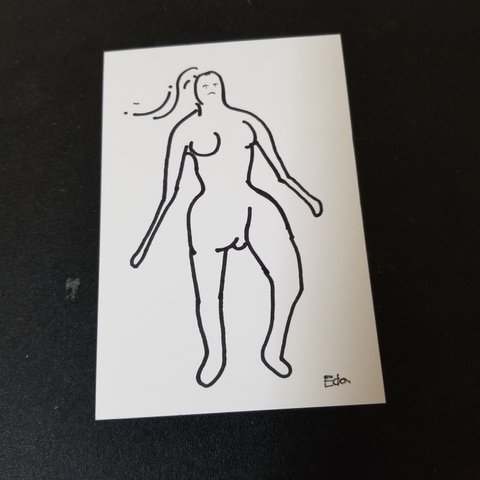 裸婦ラフ　原画