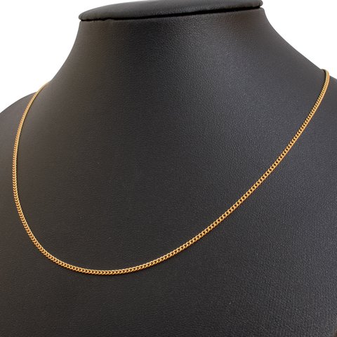 ［5M×1本］サージカルステンレス / 喜平チェーン / 0.4×1.4mm ［ ゴールド 金 ］ パーツ / 金具 / 素材 / 金属アレルギー対応