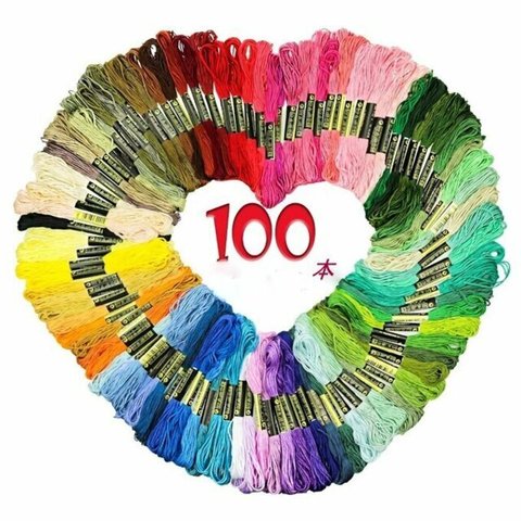 刺繍糸 セット 100本 刺しゅう　刺繍 糸セット ミサンガ 糸