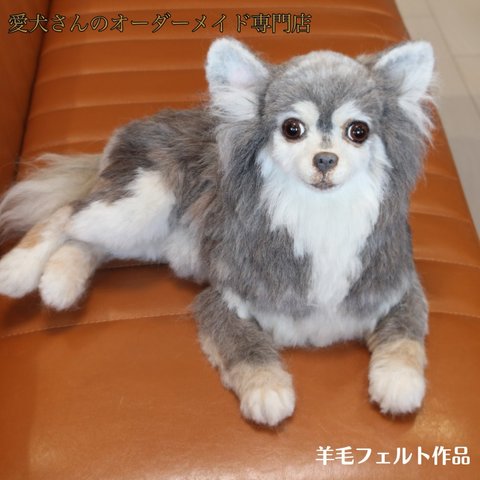 愛犬さんのオーダー　羊毛フェルト　オーダー　犬　置物　ペット　オーダーメイド　実物大　メモリアル