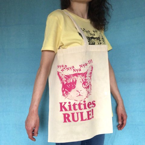 Kitties RULE! エコバッグ(ピンク)