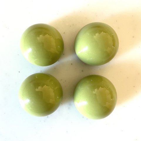 Olive Green 24mm Domed Cabochons