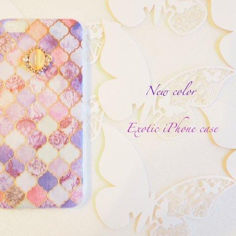 大人気！送料無料✴︎ソフトお素材✴︎Exotic purple iPhone  case