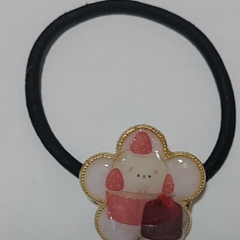 【ハンドメイド】スイーツ ワンコ ヘアゴム