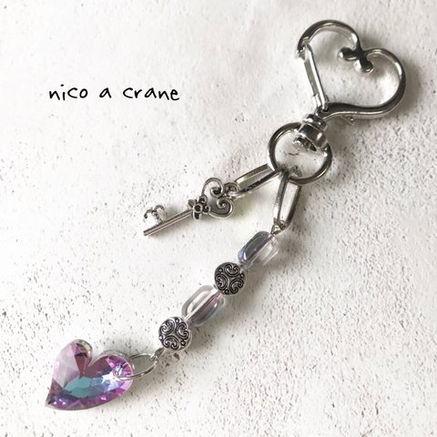 [バッグチャーム]　silver×heart   バッグチャーム