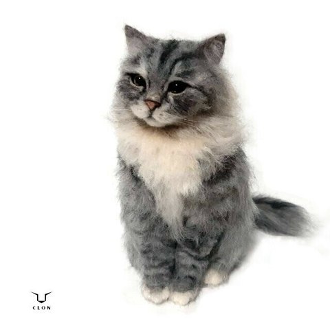 羊毛フェルト　猫　ねこ　ネコ　オーダーメイド　ペット プレゼント　