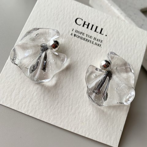 【petal】clear/pierce/earring